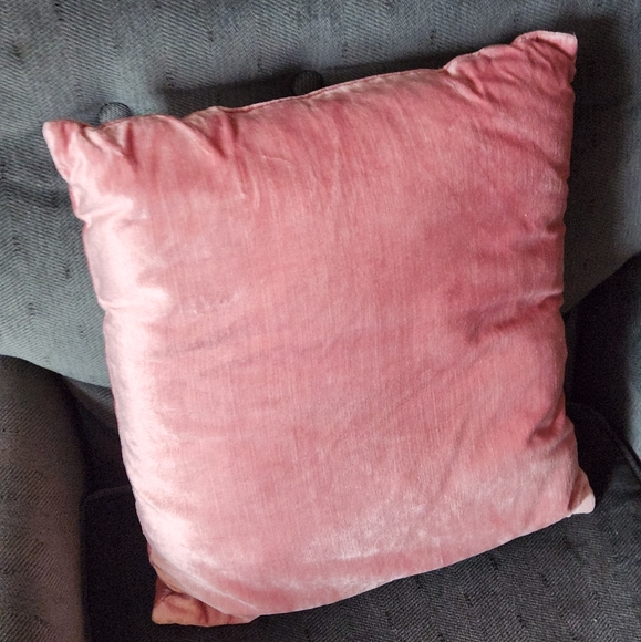 Vintage Pink Velvet Pillow Valentines Day Accent Spring Easter Decor - Picture 2 of 3